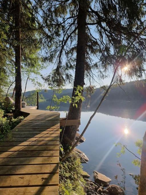 Treetop Ekne - Hytte I Skogen Med Hengebru Levanger Exterior foto