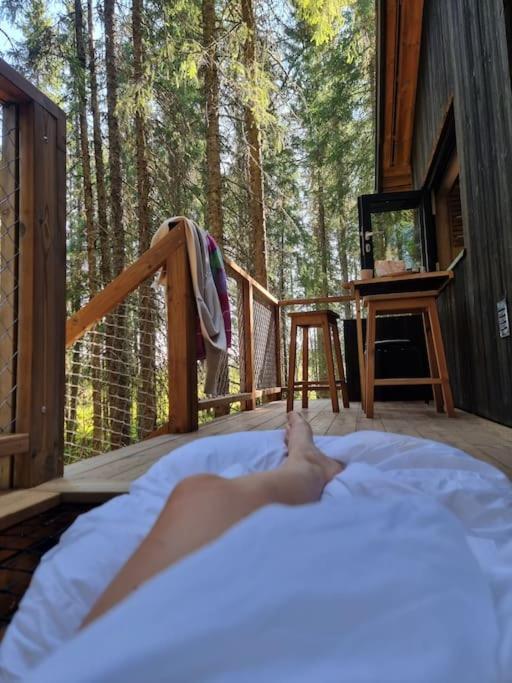 Treetop Ekne - Hytte I Skogen Med Hengebru Levanger Exterior foto