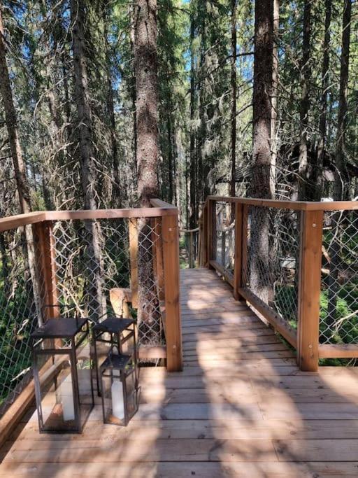 Treetop Ekne - Hytte I Skogen Med Hengebru Levanger Exterior foto