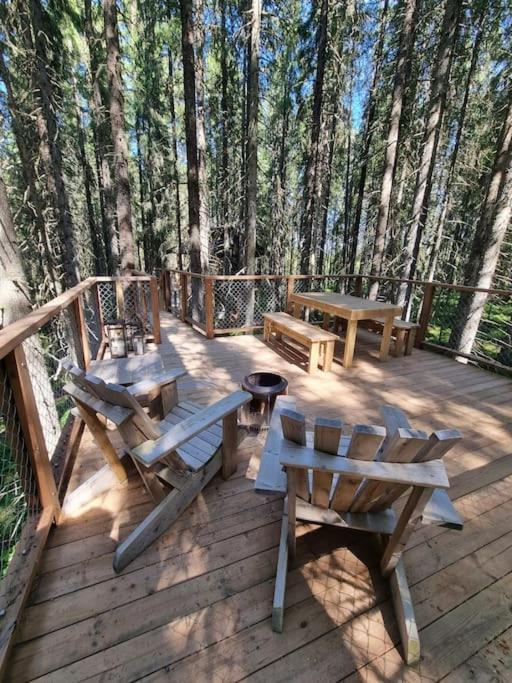 Treetop Ekne - Hytte I Skogen Med Hengebru Levanger Exterior foto