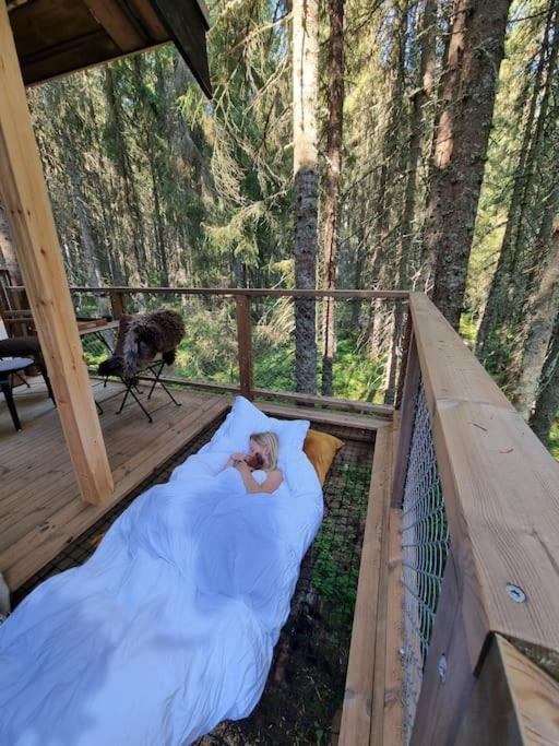 Treetop Ekne - Hytte I Skogen Med Hengebru Levanger Exterior foto