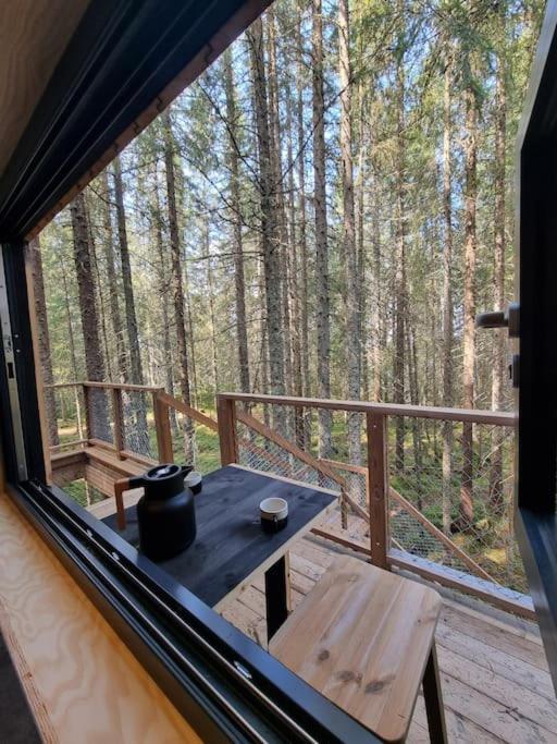 Treetop Ekne - Hytte I Skogen Med Hengebru Levanger Exterior foto