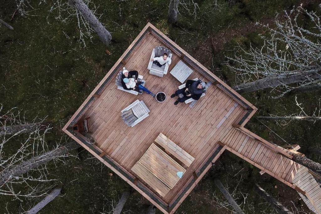 Treetop Ekne - Hytte I Skogen Med Hengebru Levanger Exterior foto